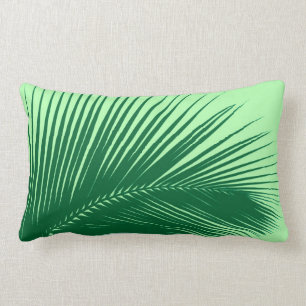 Coussin Rectangle Palmette - vert d'émeraude et de chaux