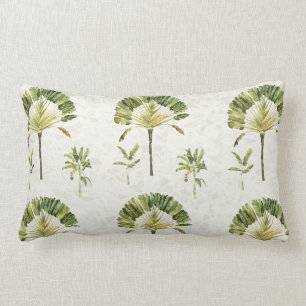Coussin Rectangle Palmier et bananier du voyageur sur Terrazzo