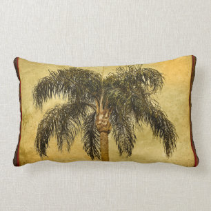 Coussin Rectangle Palmier tropical vert Palmier Vintage hawaïen