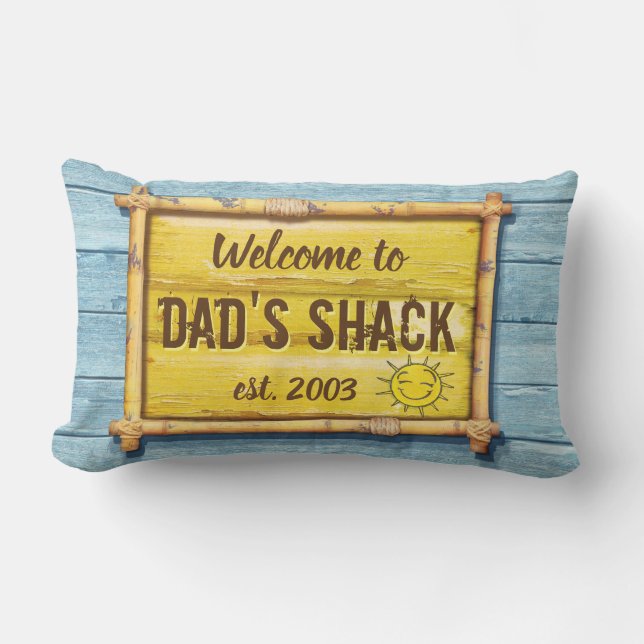Coussin Rectangle Panneau de la maison de plage Driftwood Lumbar cou (Recto)
