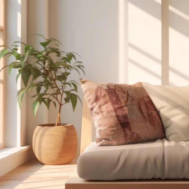 Coussin Rectangle Panneau de Pictographie Boukhorn Wash Spirits Utah (Créateur téléchargé)