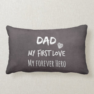 Coussin Rectangle Papa Cite : Mon Premier Amour, Mon Héros Forever