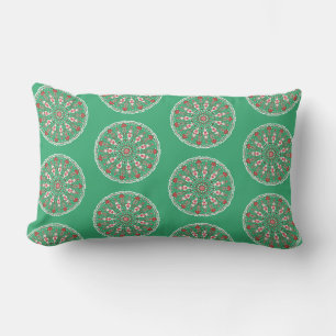 Coussin Rectangle Papier d'emballage de vacances ornement vintage