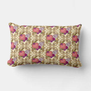 Coussin Rectangle Papier d'emballage floral de la Saint-Valentin vic