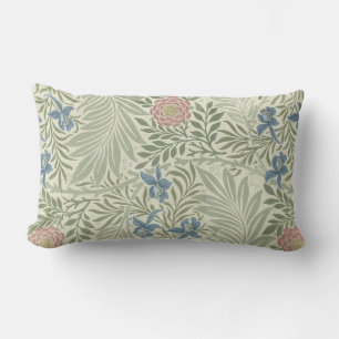 Coussin Rectangle Papier peint floral de William Morris Larkspur