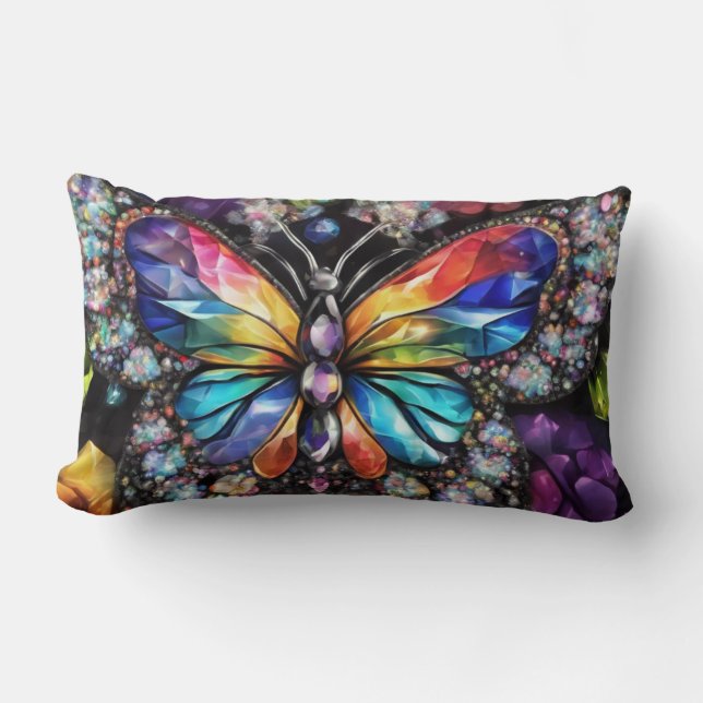 Coussin Rectangle Papillon brillant (Recto)