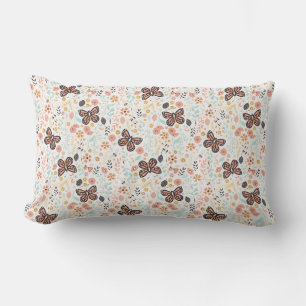 Coussin Rectangle Papillons Fleurs Et Abeilles