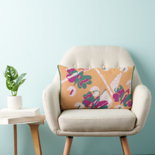 Coussin Rectangle Papillons Jazz Pochoir Art Déco vintage