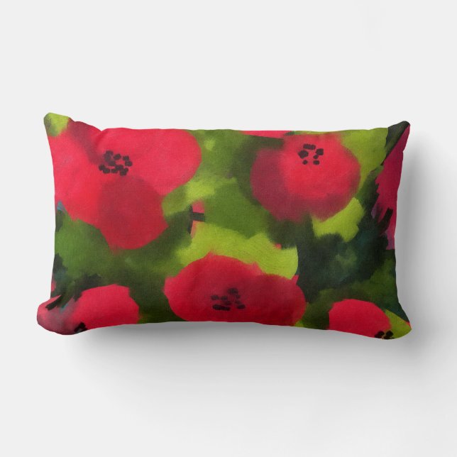 Coussin Rectangle Papps peints | Belles fleurs (Recto)