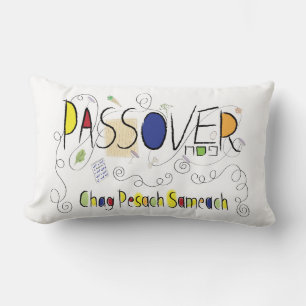 Coussin Rectangle Pâque 13 x 21 Chag Sameach Jeu d'oreiller