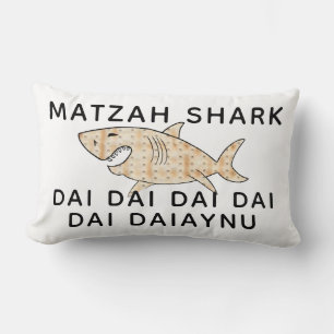 Coussin Rectangle Pâque 13 x 21 Daiaynu Matzah Requin