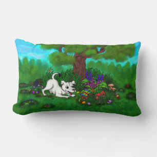Coussin Rectangle Pâques - Chiot Capo et Papillon