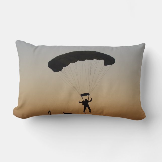 Coussin Rectangle Parachute de Skydiver à Sunset Sky Diver (Recto)