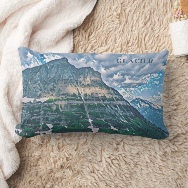 Coussin Rectangle Parc national des Glaciers Pillow (Couverture)