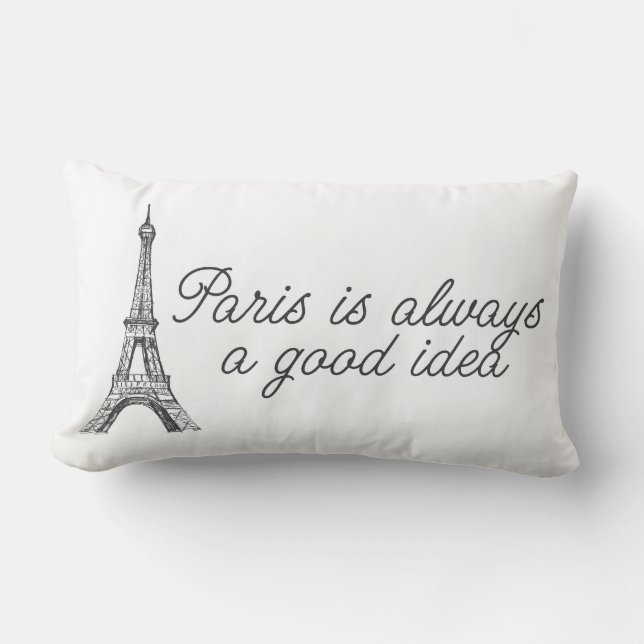 Coussin Rectangle Paris est toujours une bonne idée (Recto)