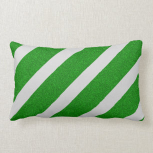 Coussin Rectangle Parties scintillant de bande verte
