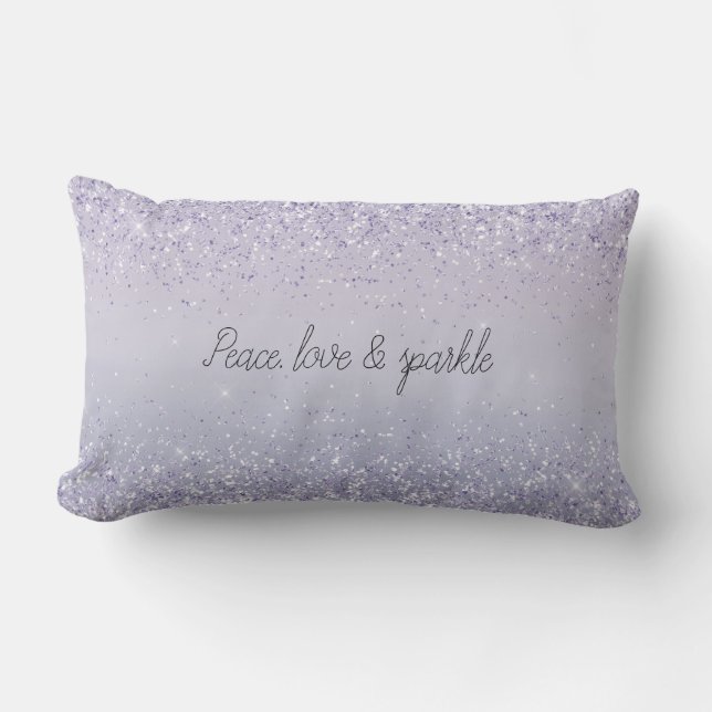 Coussin Rectangle Parties scintillant Ombre violette (Recto)