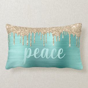 Coussin Rectangle Parties scintillant Turquoise de Noël Lavettes Typ