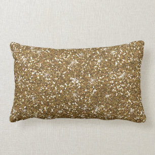 Coussin Rectangle Parties scintillantes d'or imprimées