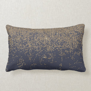 Coussin Rectangle Parties scintillantes scintillantes Ombre d'or de