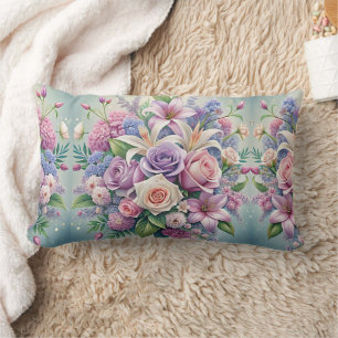 Coussin Rectangle Pastel Floral Elegance Jetez Cover d'oreiller