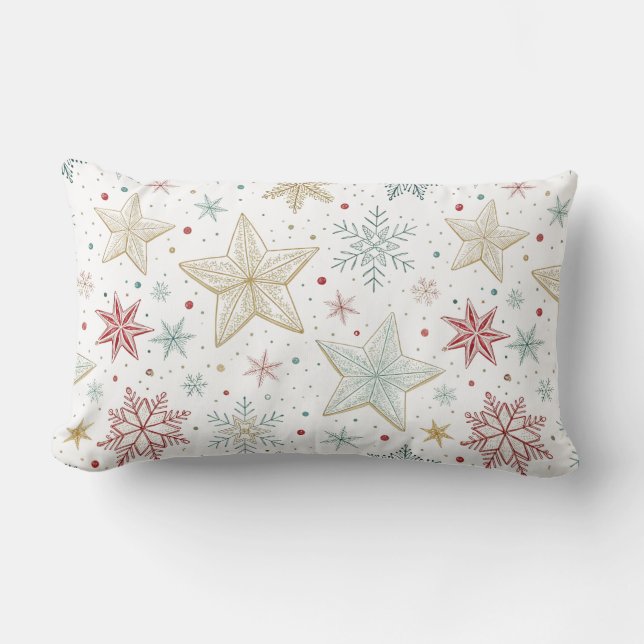 Coussin Rectangle "Pastel Star Motif Lumbar Jeu d'oreiller (Recto)