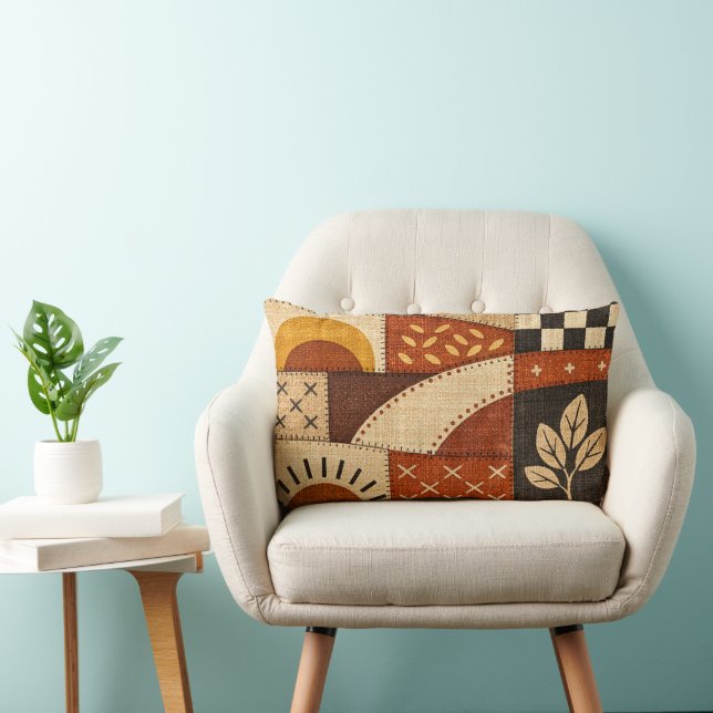 Coussin Rectangle Patchwork Moderne Cosy (Chaise)