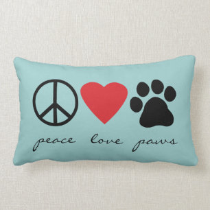 Coussin Rectangle Pattes d'amour de paix