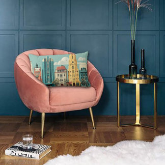 Coussin Rectangle Paysage de rêve d'architecture Deco