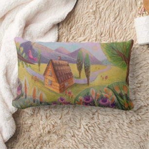 Coussin Rectangle paysage magique