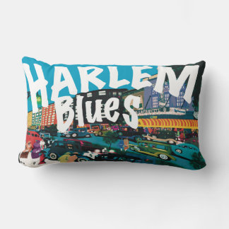 Coussin Rectangle Paysage onirique du blues de Harlem