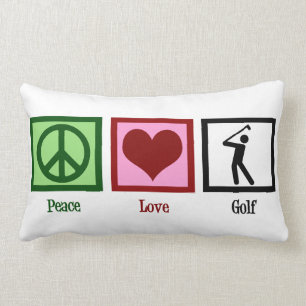 Coussin Rectangle Peace Love Golf