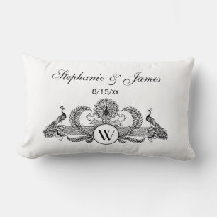 Coussin Rectangle Peacocks vintages Monogram Ivory BG