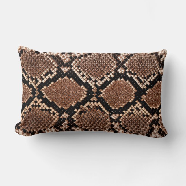 Coussin Rectangle Peau de Crotale Diamanté Occidental (Recto)