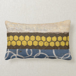 Coussin Rectangle Peigne de miel Abstrait I