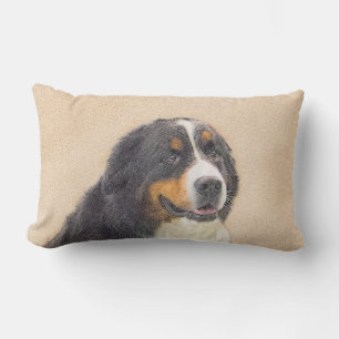 Coussin Rectangle Peinture bernoise de chien de montagne - Art origi