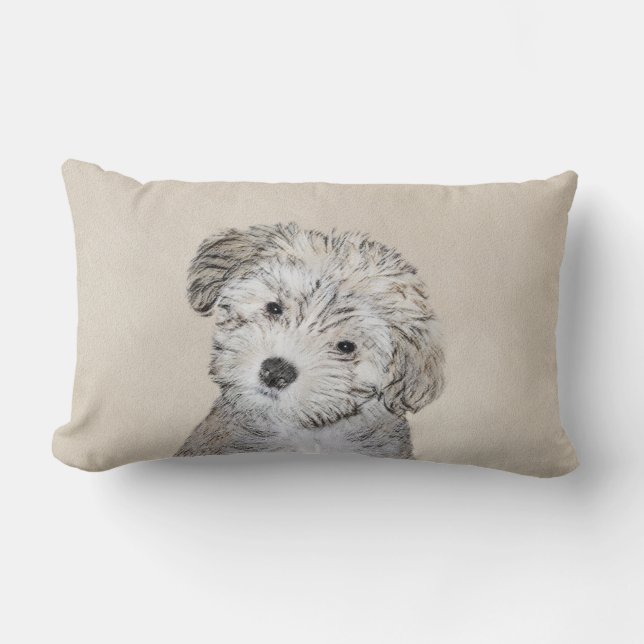 Coussin Rectangle Peinture de Chien Havanais - Cute Original Chien A (Recto)