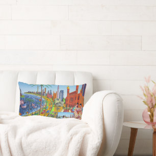 Coussin Rectangle Peinture de la ville de New York