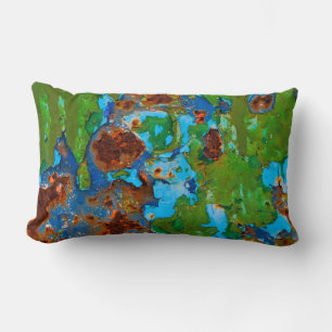 Coussin Rectangle Peinture de peinture en métal rustique Grunge Vint