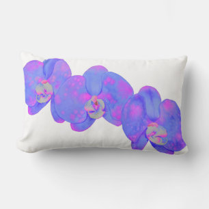 Coussin Rectangle Peinture d'orchidée violette violette