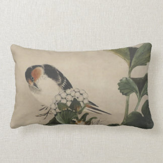 Coussin Rectangle Peinture japonaise vintage d'oiseau