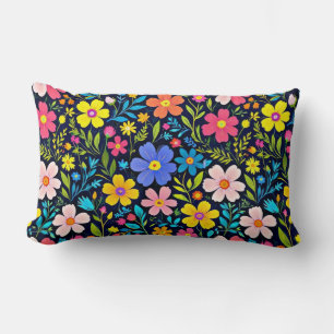 Coussin Rectangle Peinture numérique florale motif fleurs-38875