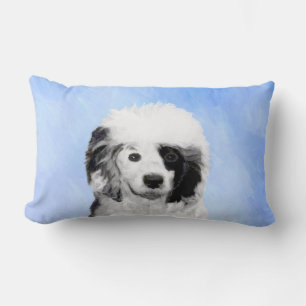 Coussin Rectangle Peinture Portugaise de Chien d'Eau - Art original 