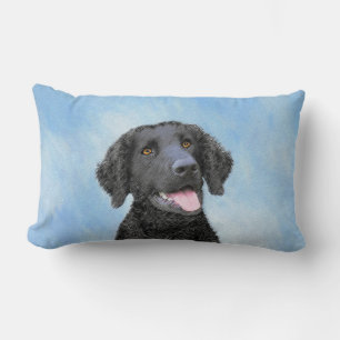 Coussin Rectangle Peinture Retriever recouverte de boue - Art Chien 