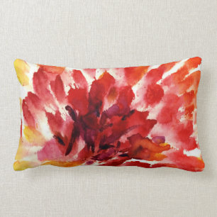 Coussin Rectangle Peintures florales abstraites 5 d'aquarelle