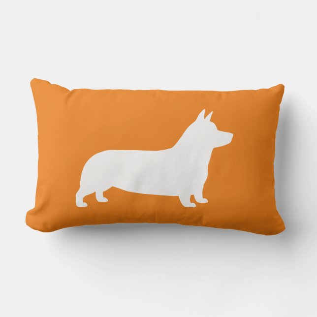 Coussin Rectangle Pembroke Welsh Corgi Chien Silhouette (Recto)