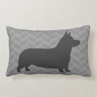 Pembroke Welsh Corgi Dog Silhouette Grey