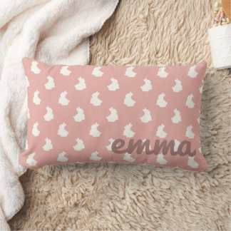 Coussin Rectangle Pépinière de lapin rose