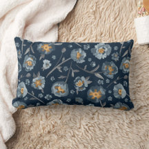 Pépites Gris Bleu Motif Floral