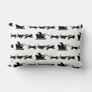 Coussin Rectangle Père Noël avec traîneau de chien dans l'Arctique L